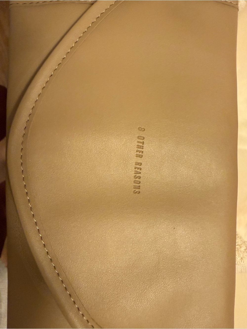 8 Other reasons Taupe vegan Leather Foldover Clutch jewelry pouch travel instyle